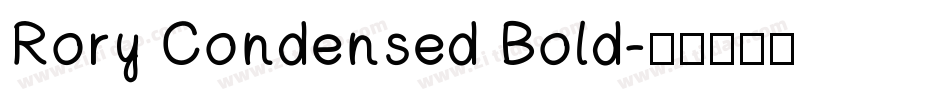 Rory Condensed Bold字体转换